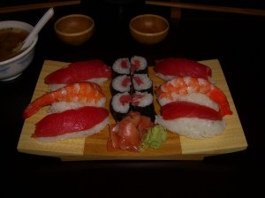 Tekka maki and nigiri sushi