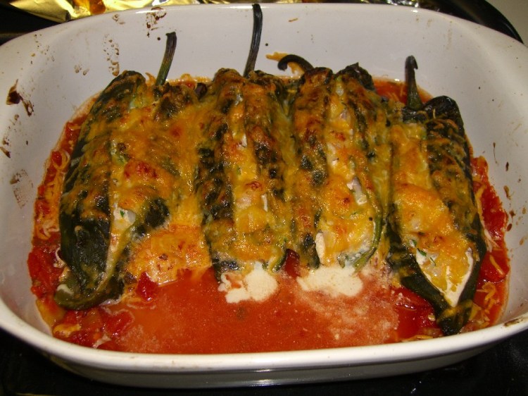 Shrimp Stuffed Poblanos