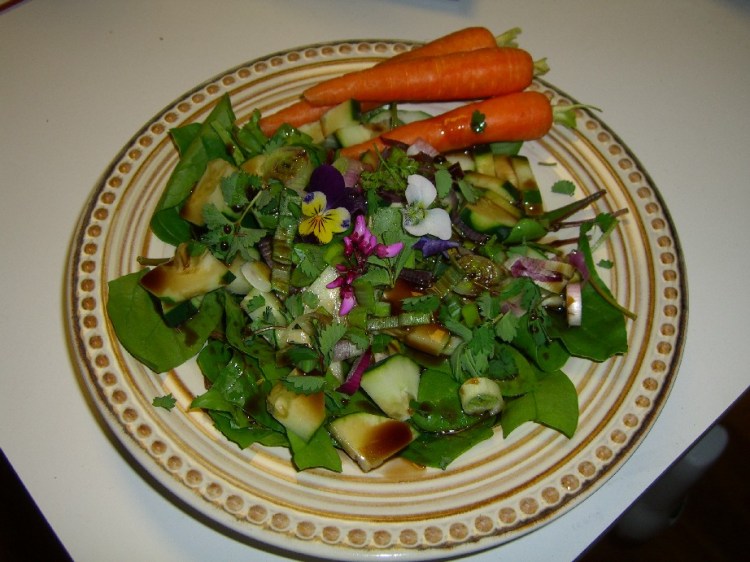 Early Spring Salad with Honey Balsamic Vinaigrette