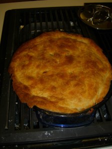 chicken pot pie done1 Pot Pie out of the oven