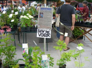"Know Your Vendor" sign at Dancing Lady Gardens. I thought that was cool.